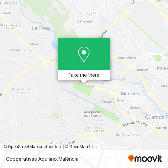 Cooperativas Aquilino map