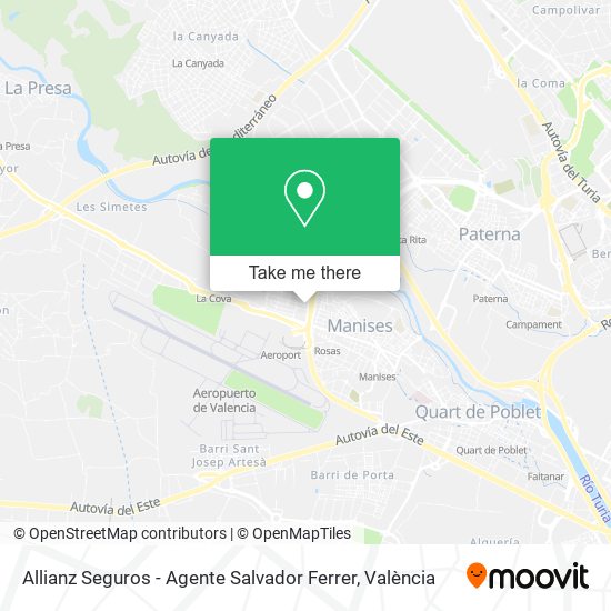 mapa Allianz Seguros - Agente Salvador Ferrer