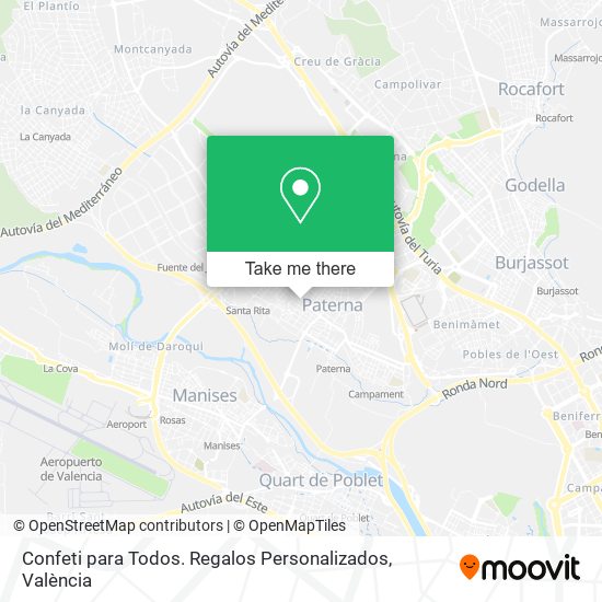 mapa Confeti para Todos. Regalos Personalizados