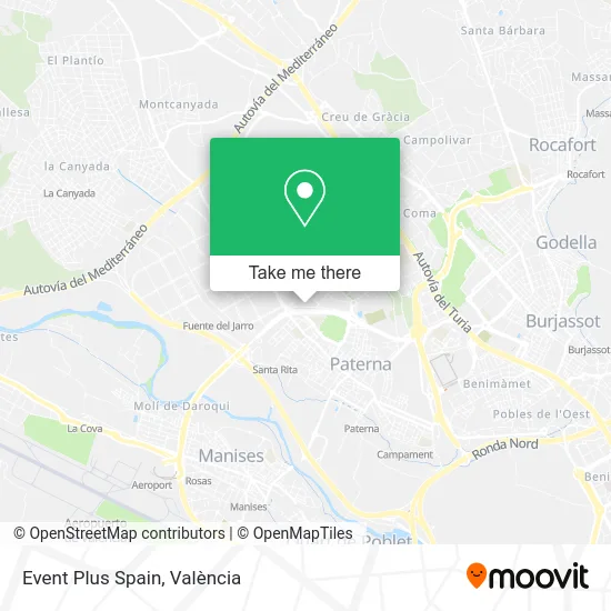 Event Plus Spain map