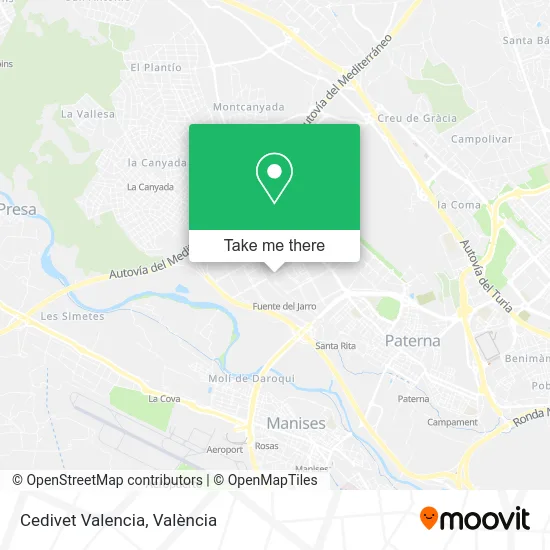 Cedivet Valencia map