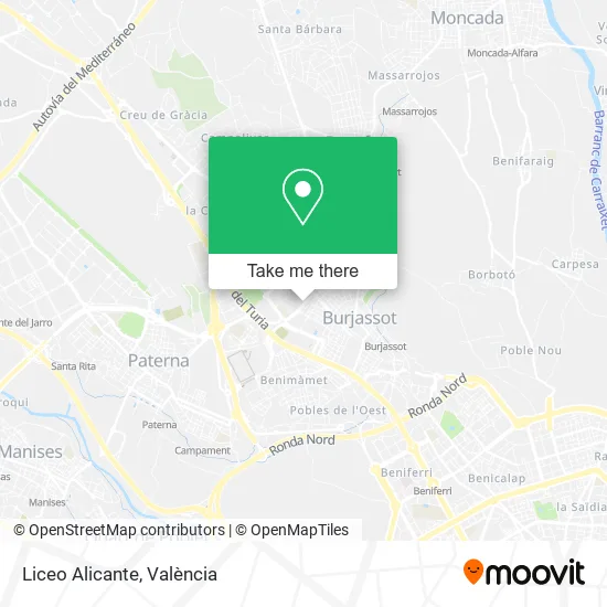 Liceo Alicante map