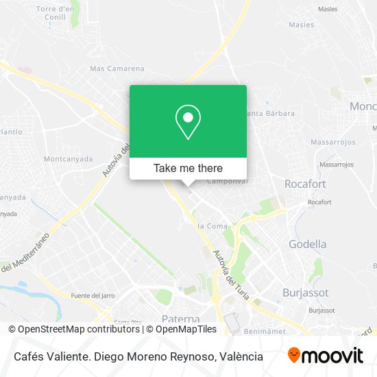 mapa Cafés Valiente. Diego Moreno Reynoso