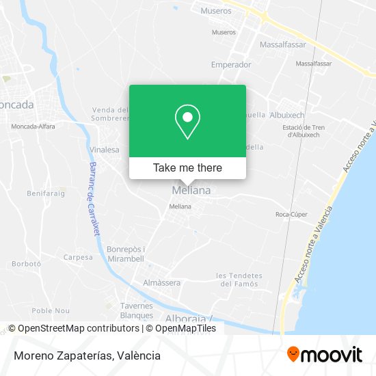 Moreno Zapaterías map