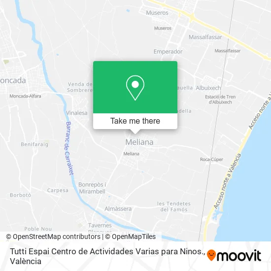 Tutti Espai Centro de Actividades Varias para Ninos. map