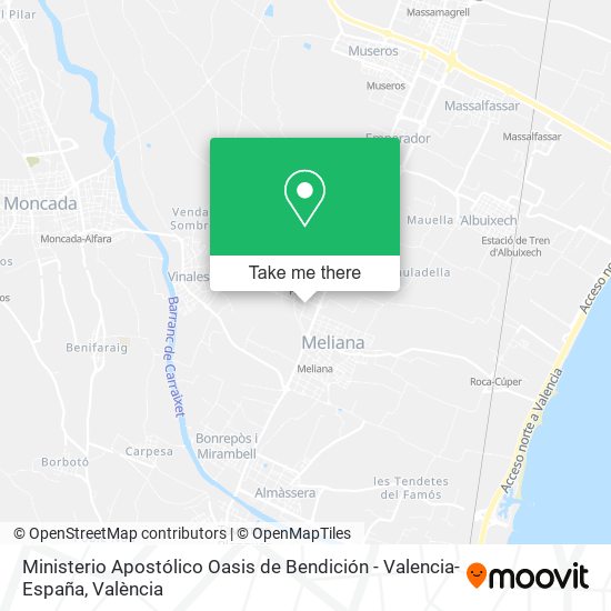 Ministerio Apostólico Oasis de Bendición - Valencia-España map