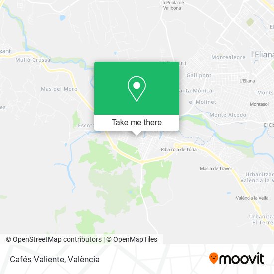 mapa Cafés Valiente