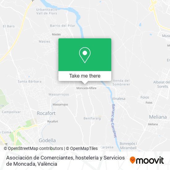 Asociación de Comerciantes, hostelería y Servicios de Moncada map