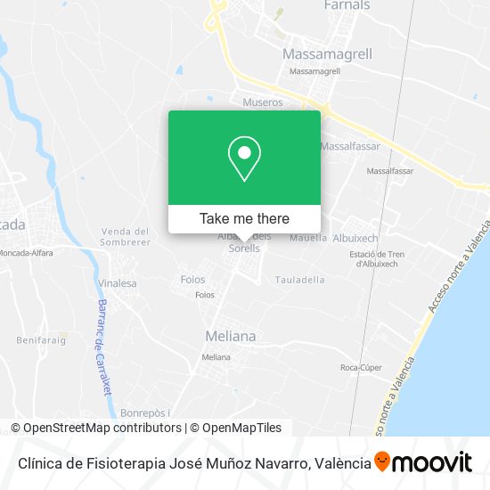 Clínica de Fisioterapia José Muñoz Navarro map