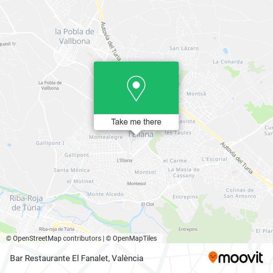 Bar Restaurante El Fanalet map
