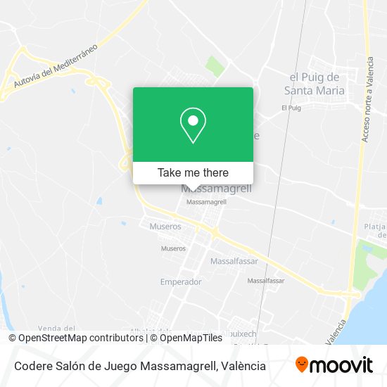 Codere Salón de Juego Massamagrell map