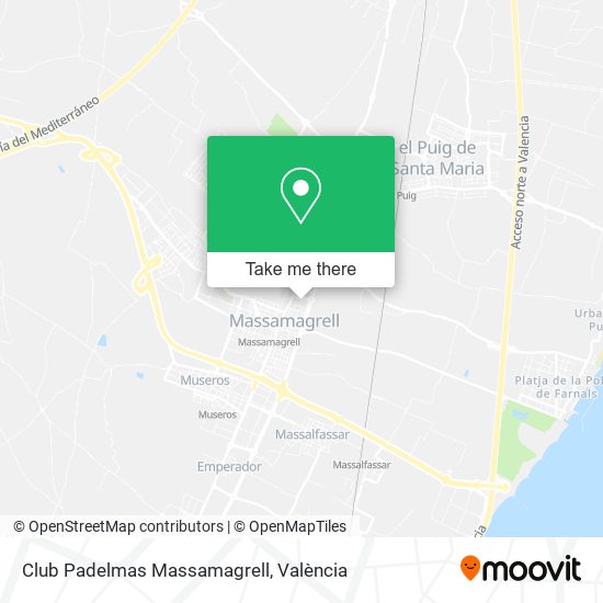 Club Padelmas Massamagrell map