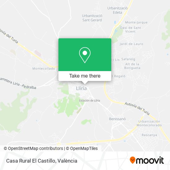 Casa Rural El Castillo map