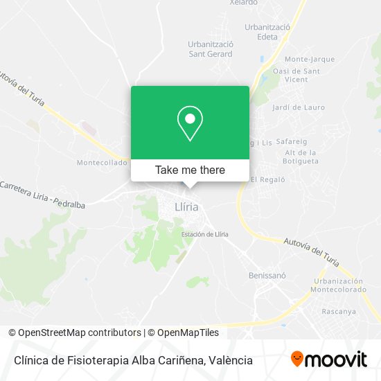 Clínica de Fisioterapia Alba Cariñena map