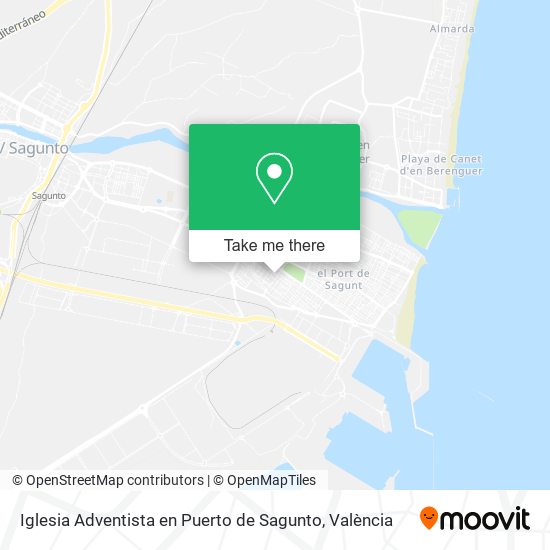 Iglesia Adventista en Puerto de Sagunto map