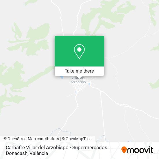 Carbafre Villar del Arzobispo - Supermercados Donacash map