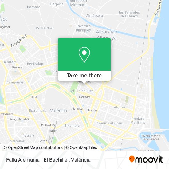 Falla Alemania - El Bachiller map