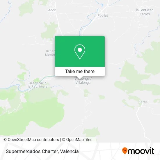 Supermercados Charter map