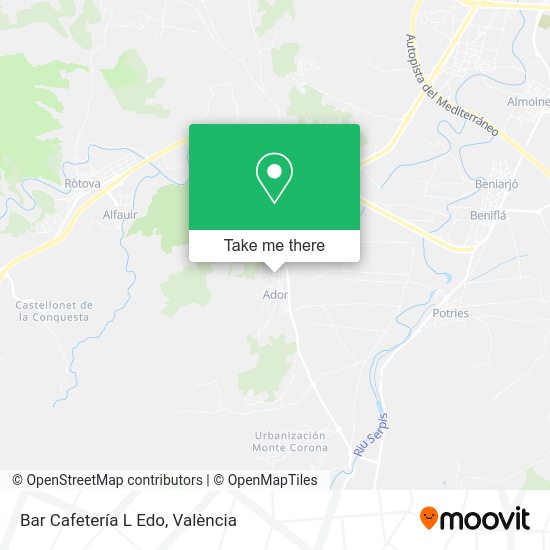 Bar Cafetería L Edo map