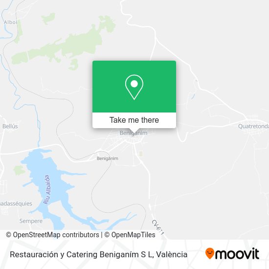 Restauración y Catering Beniganím S L map