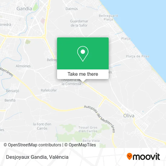 Desjoyaux Gandía map