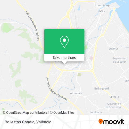 Ballestas Gandía map