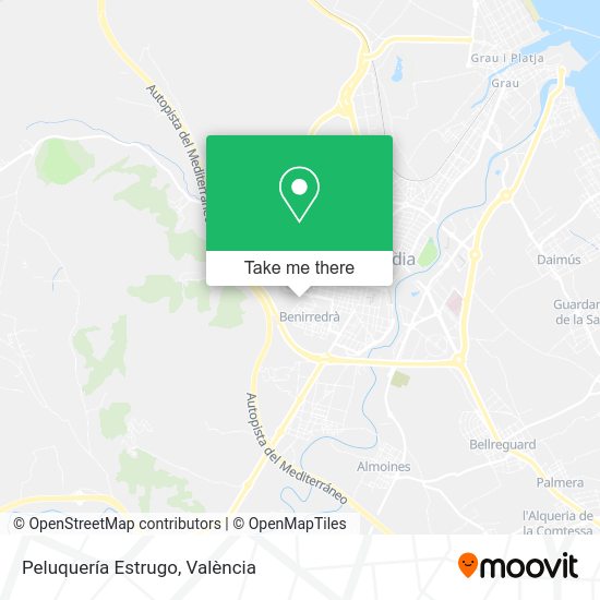 Peluquería Estrugo map