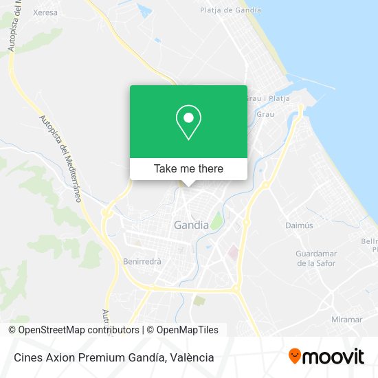 Cines Axion Premium Gandía map