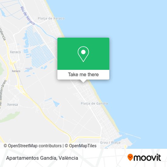 Apartamentos Gandía map