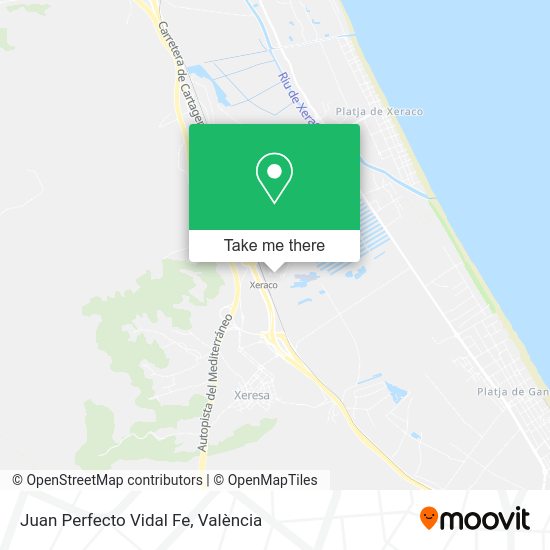 Juan Perfecto Vidal Fe map