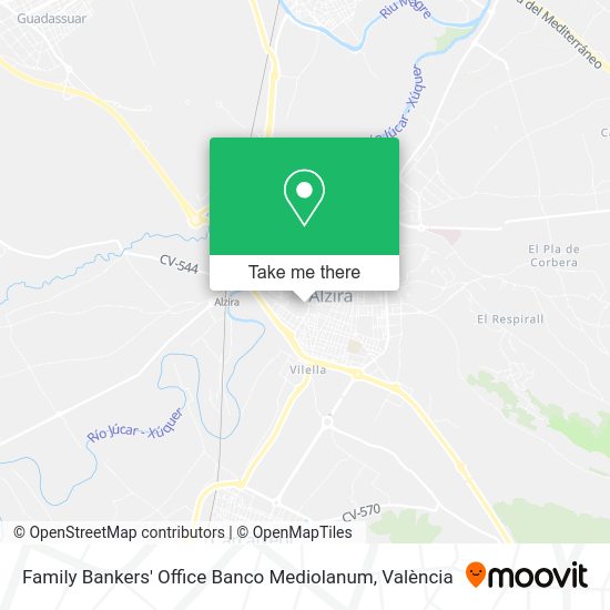 Family Bankers' Office Banco Mediolanum map