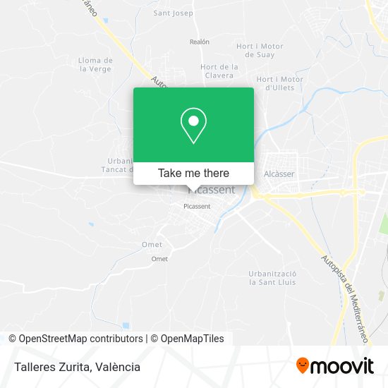 Talleres Zurita map