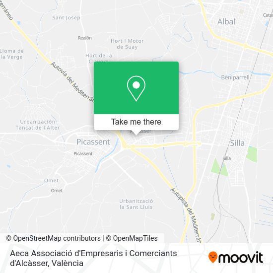 Aeca Associació d'Empresaris i Comerciants d'Alcàsser map
