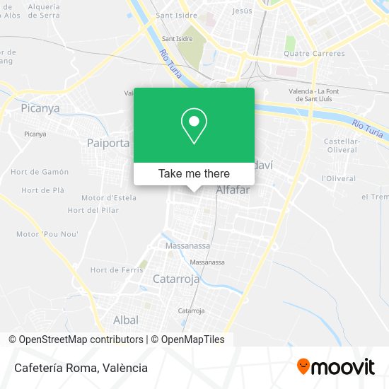 Cafetería Roma map