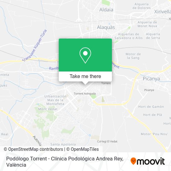 Podólogo Torrent - Clínica Podológica Andrea Rey map