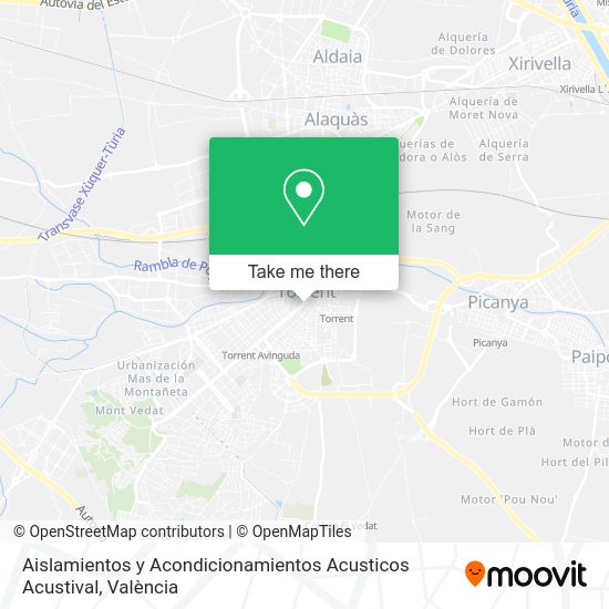 Aislamientos y Acondicionamientos Acusticos Acustival map
