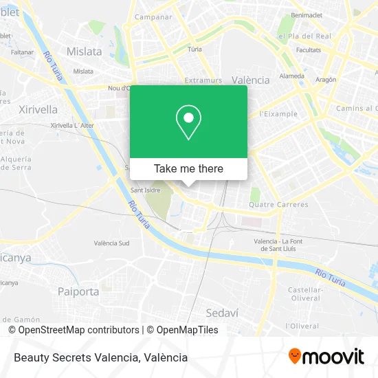 Beauty Secrets Valencia map