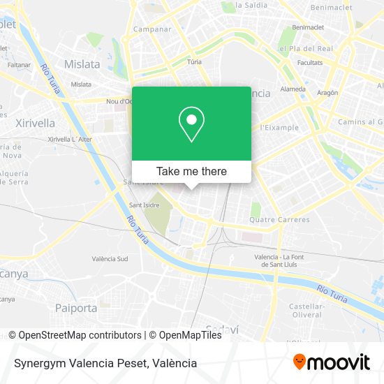 Synergym Valencia Peset map