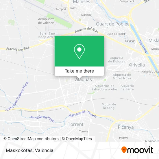 Maskokotas map