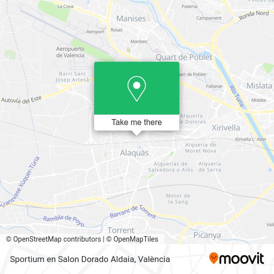 Sportium en Salon Dorado Aldaia map
