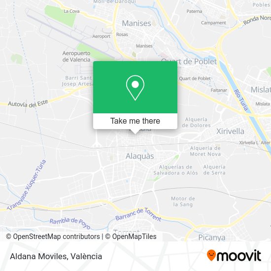 Aldana Moviles map