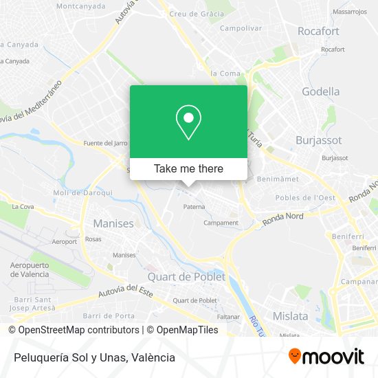 Peluquería Sol y Unas map