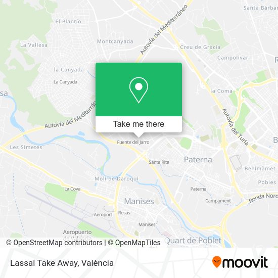 Lassal Take Away map