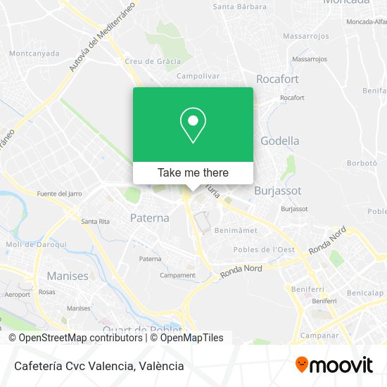 Cafetería Cvc Valencia map