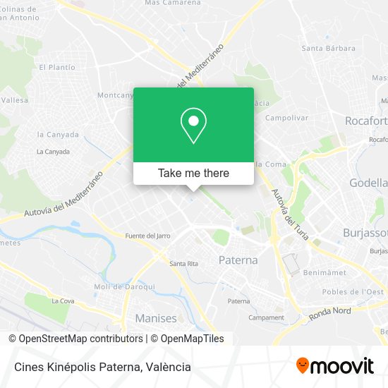Cines Kinépolis Paterna map