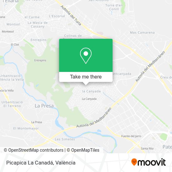 Picapica La Canadá map
