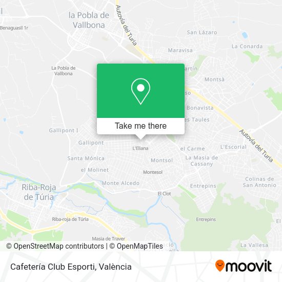 Cafetería Club Esporti map