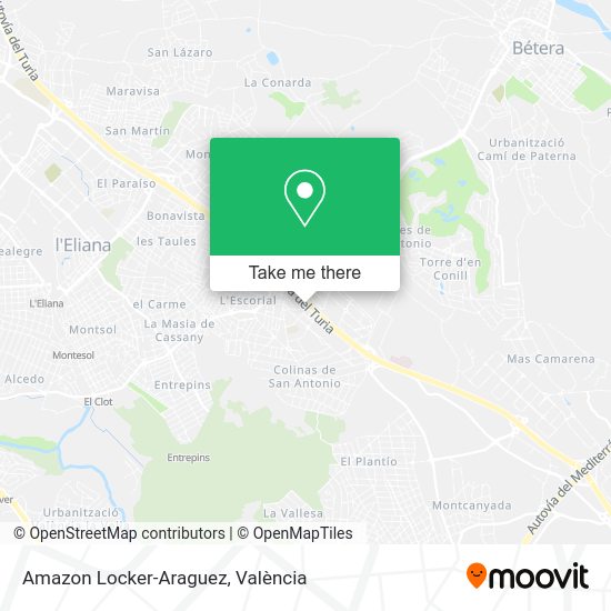 Amazon Locker-Araguez map