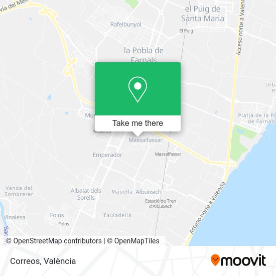 Correos map