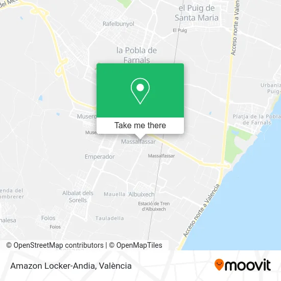 Amazon Locker-Andia map